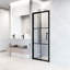 Porte de douche à cadre pivotant avec grille de 5/16 po Astoria l 32 po x H 76 po