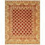Coral Hand-Knotted Wool Linked Rosettes Geometric Modern Contemporary Carpet Rug-1644330389