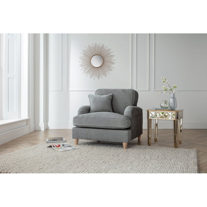 Galilee Upholstered Armchair, Charcoal