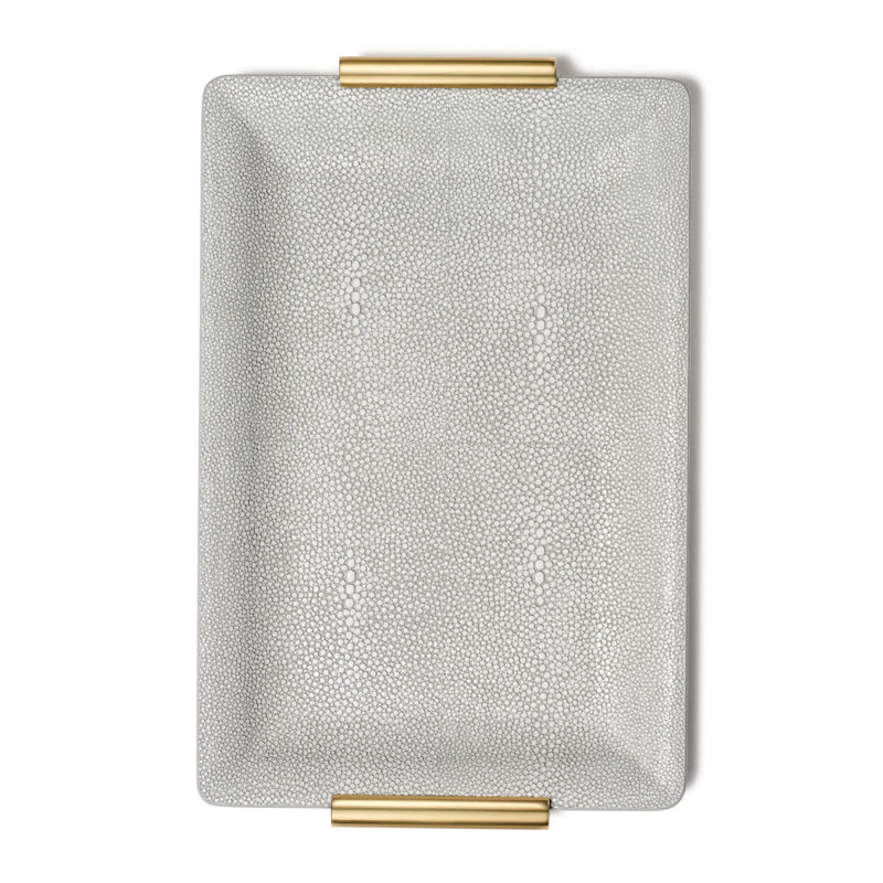 Shagreen Small Vanity Tray, Dove