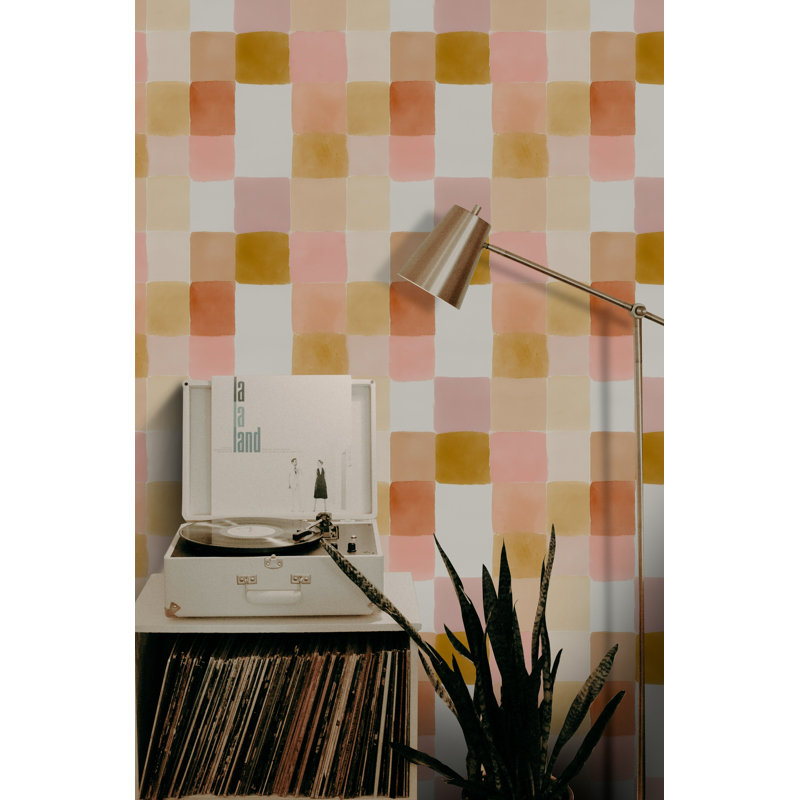 Papier peint à carreaux, aquarelle