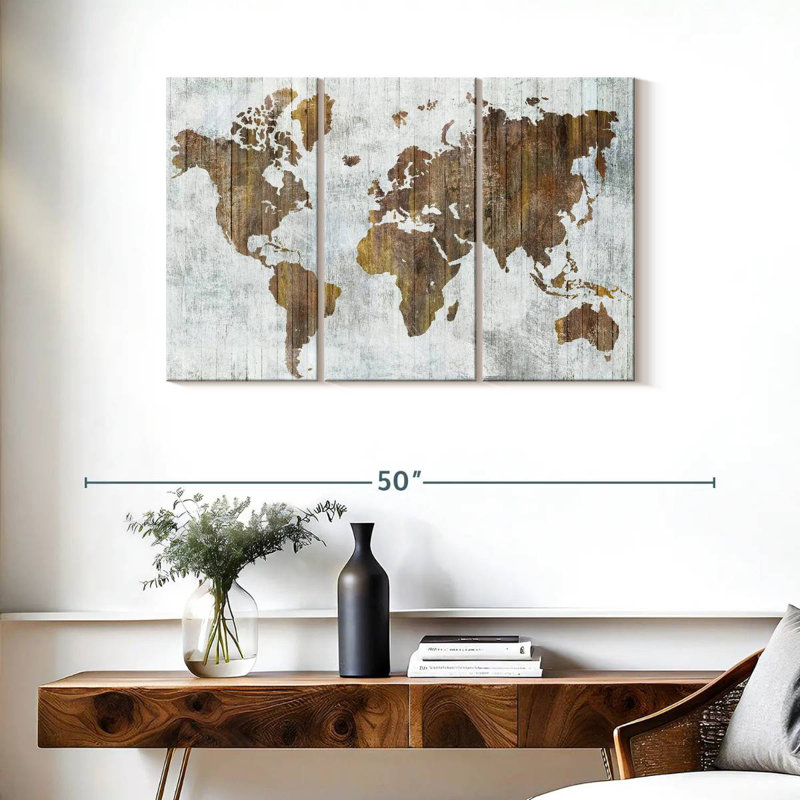 Carte du monde Aliaz II, H 24 po x l 38 po