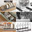 Stainless Steel Rectangle Countertop / Cabinet Pot Rack-1312450479