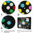 Color Coding Circular Geometry On Black " Color Coding Circular Geometry On Black " 3 - Pieces-93344935