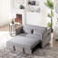 Canapé-lit convertible futon 3 en 1, canapé-lit en velours de 55 po avec 2 coussins, dossier inclinable, poches latérales pour le salon, canapé-lit-346686809