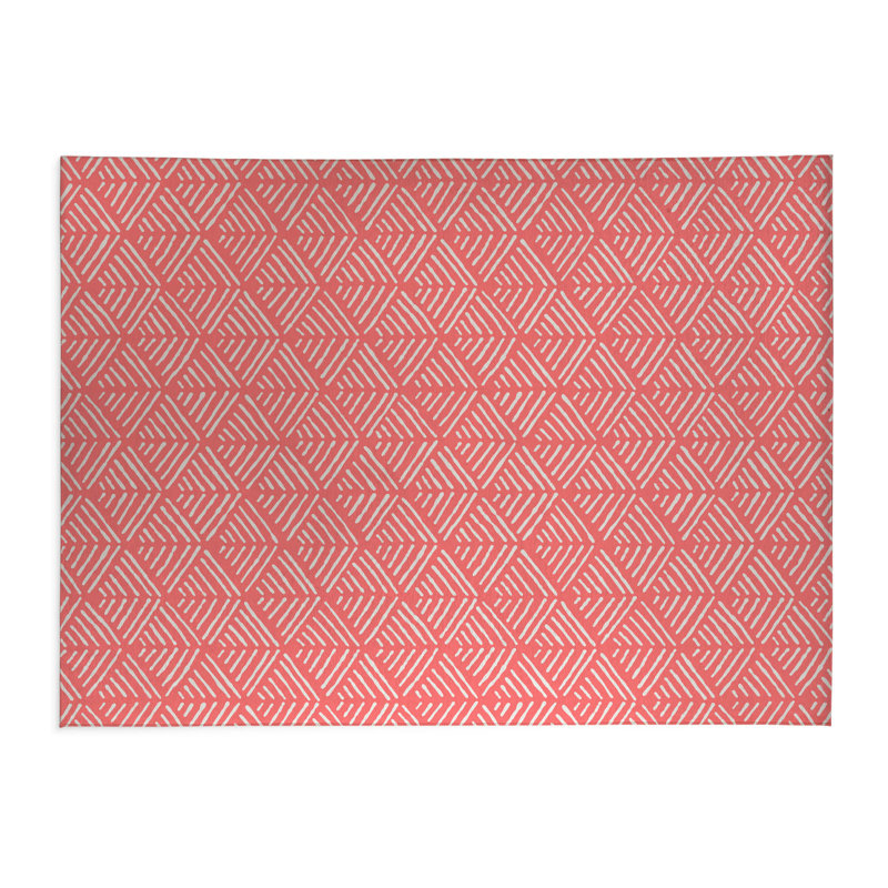 Tribal Dreamer Low Profile Kitchen Mat, Dusty Rose, Rectangle 4' x 6'