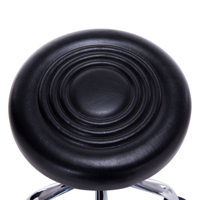 Tabouret de laboratoire hydraulique à hauteur ajustable, Noir