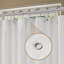 Soft Tufted Texture Chenille Stripe Shower Curtain-1409252507