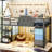 Low Loft Bed with Movable Desk and 9 Drawers & Storage Ladders Shelves LED House beds for kid-1855897079