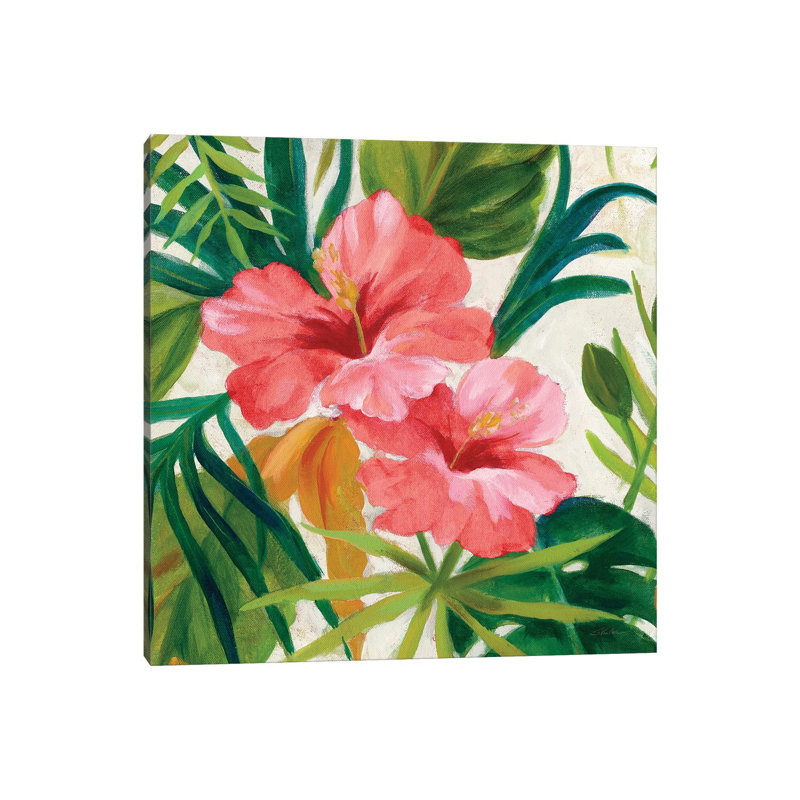 Tropical Jewels II V2 Pink Crop by Silvia Vassileva - Wrapped Canvas Gallery-Wrapped Canvas Giclée, 30.48 cm H x 30.48 cm W