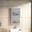 Armoire de salle de bain murale avec rangement caché et compartiment ouvert