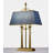 Executive Brushed Gold Stainless Steel Table Lamp With Shade