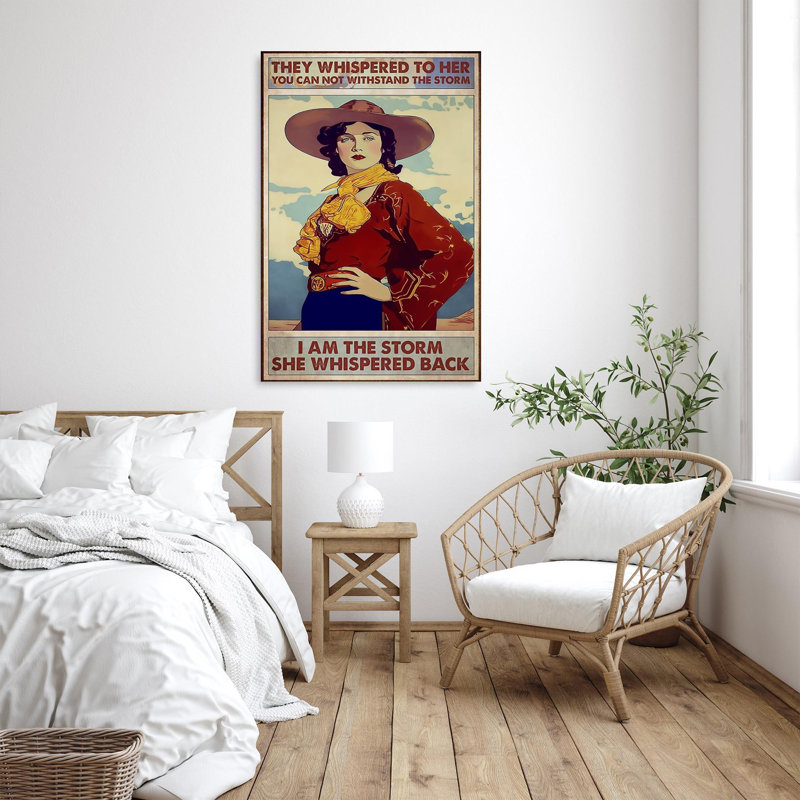 «Cowboy I Am The Storm - 1 pièce», reproduction d'art graphique sur toile tendue, L 11 po x H 14 po