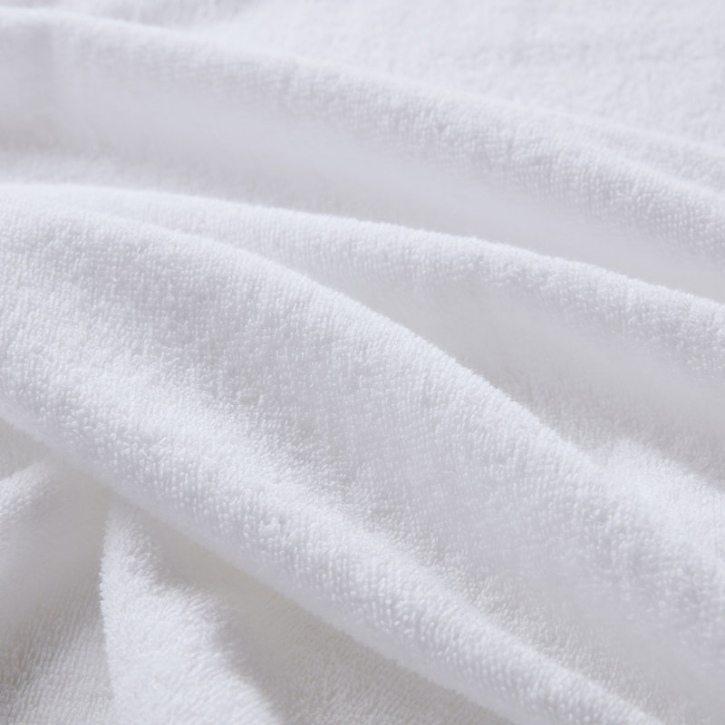 Terry White 100% Cotton Terry Fuze® Antimicrobial Bath Robe with Pockets