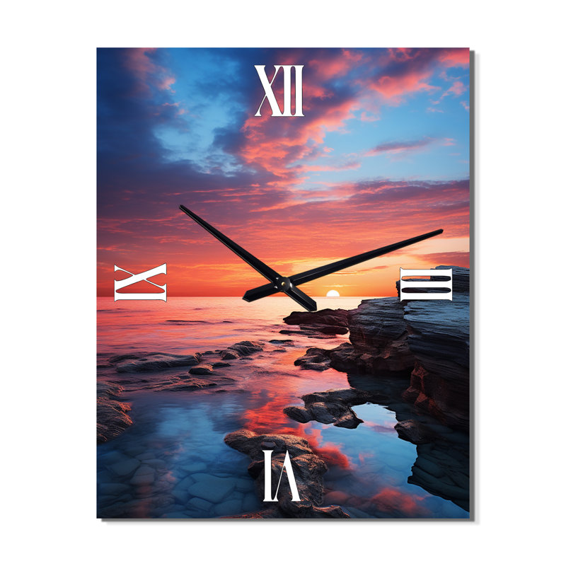 Coastal Serenity III - Très grandes horloges murales nautiques et de plage, H 32 po x l 24 po x P 1 po