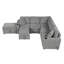 Canapé d'angle convertible moderne en lit gigogne, canapé en L ou en U avec pouf de rangement amovible, idéal pour le salon, la chambre, l'appartement et les petits espaces.-221854279-221854333