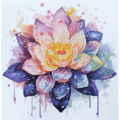 Abris Art au point de croix - lotus brillant