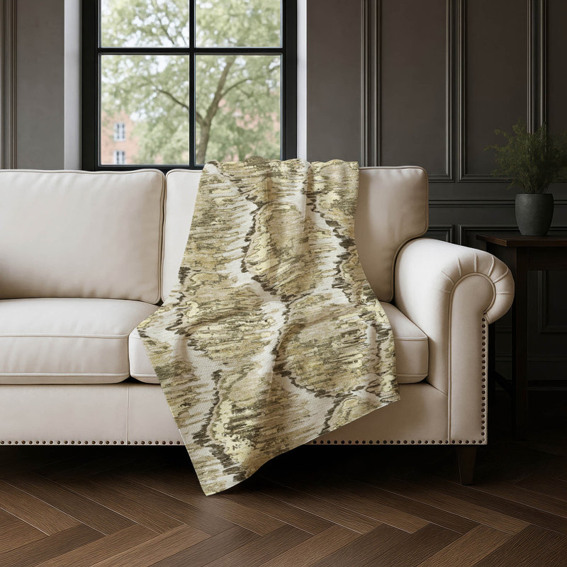 Jeté en laine Sherpa ASB767 Addison, Taupe