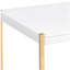 Table basse rectangulaire blanche et dorée