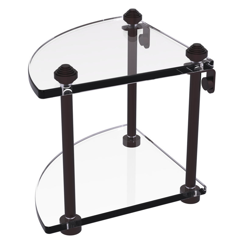 Southbeach 2 Piece Triangle Corner Shelf, Antique Bronze
