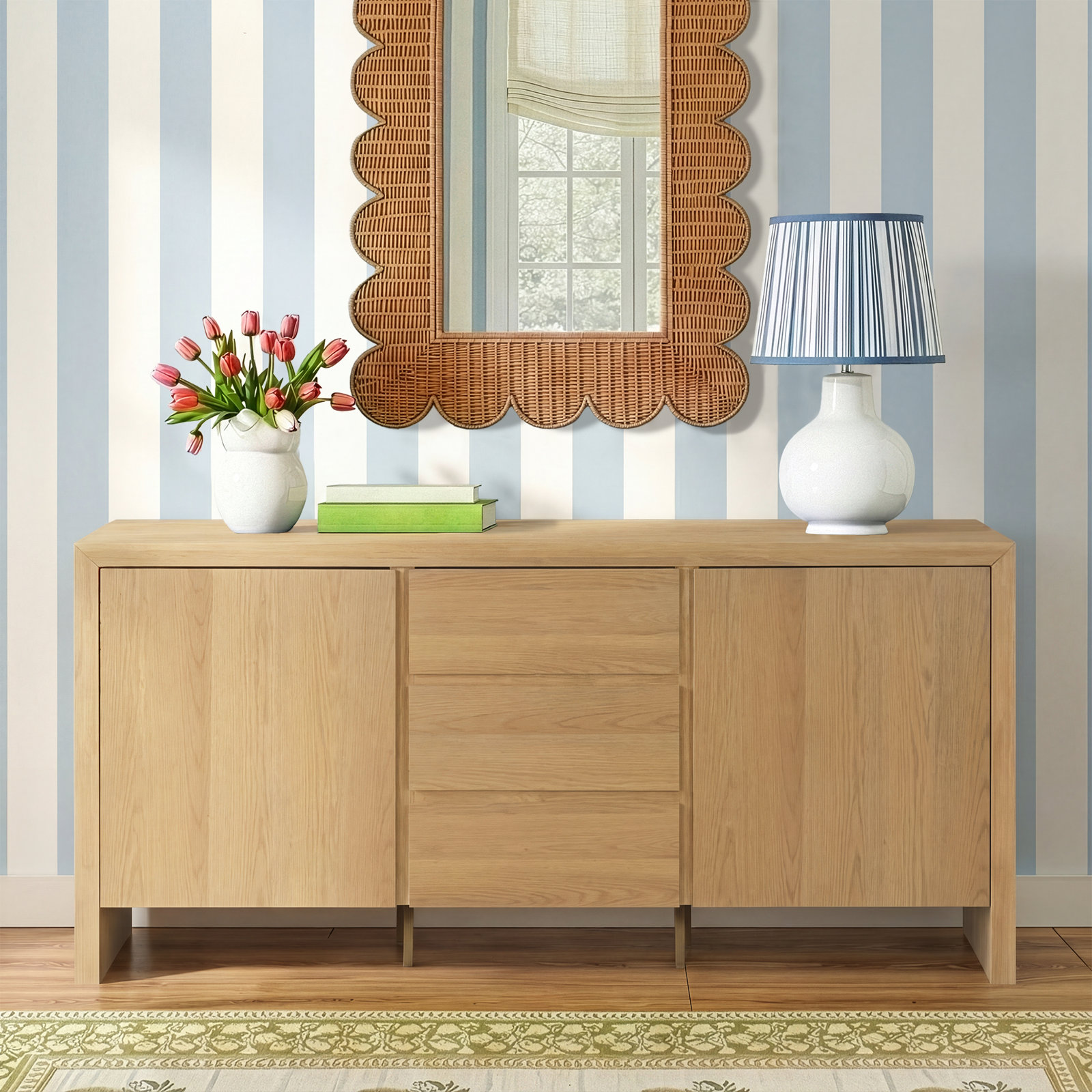 3-Drawer Sideboard Cabinet, Natural