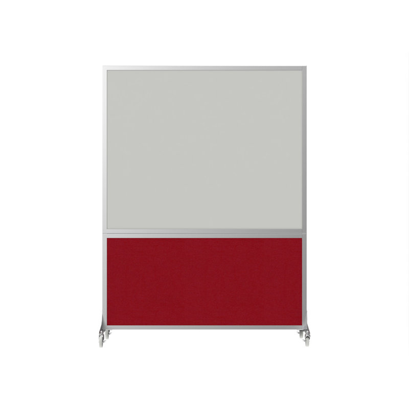6' Tall DivideWrite Mobile Whiteboard, 72" H x 60" W x 2" D