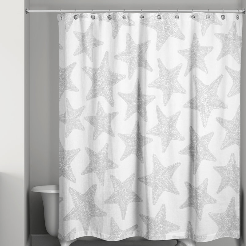 Rideau de douche simple Leeann, Gris clair