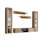 Floating 100" Modern Entertainment Center with 16-Color LED Lighting, High Gloss Finish-1355640570