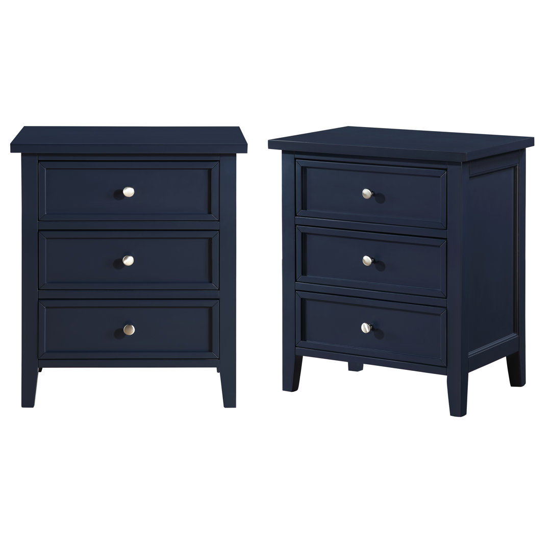Ainis 3-drawer Nightstand - Set of 2 Red Barrel Studio® 