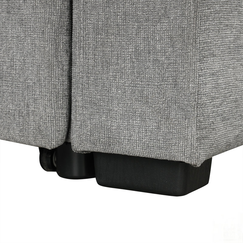 Canapé-lit convertible convertible, modulaire en forme de U pour le salon, peu encombrant et confortable, Gris