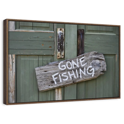 Panneau de pêche rustique