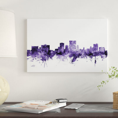 El Paso, Texas Skyline'  by Michael Tompsett Graphic Art Print on Wrapped Canvas -  East Urban Home, DB525E07A9F14E84B4424FECAFAAEC65