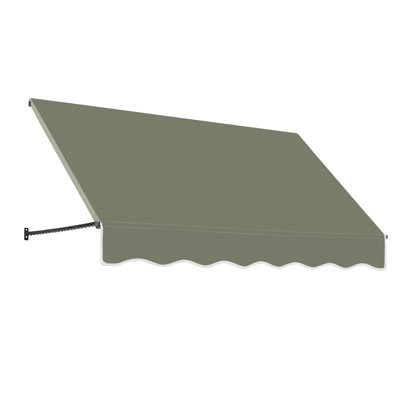 Awntech Santa Fe Acrylic Fabric Fixed Awning with Iron Rope Arms