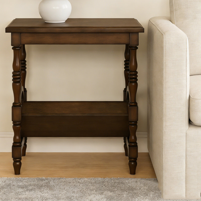 Table d'appoint en bois, Marron foncé