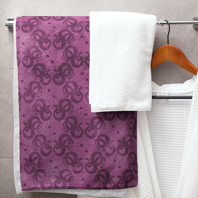 Serviette de bain serpents, Rose