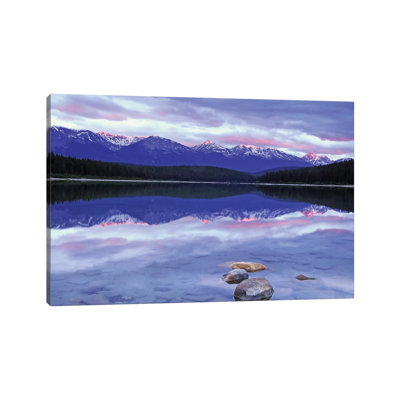 Patricia Lake At Sunrise by Brian Wolf - Wrapped Canvas Print