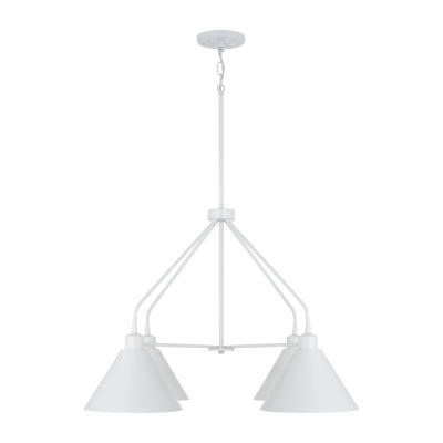 Alden 4 - Light Dimmable Cone Chandelier