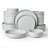 Milkyway Series 24 Pieces Dinnerware Set, Light Gray-2128509773