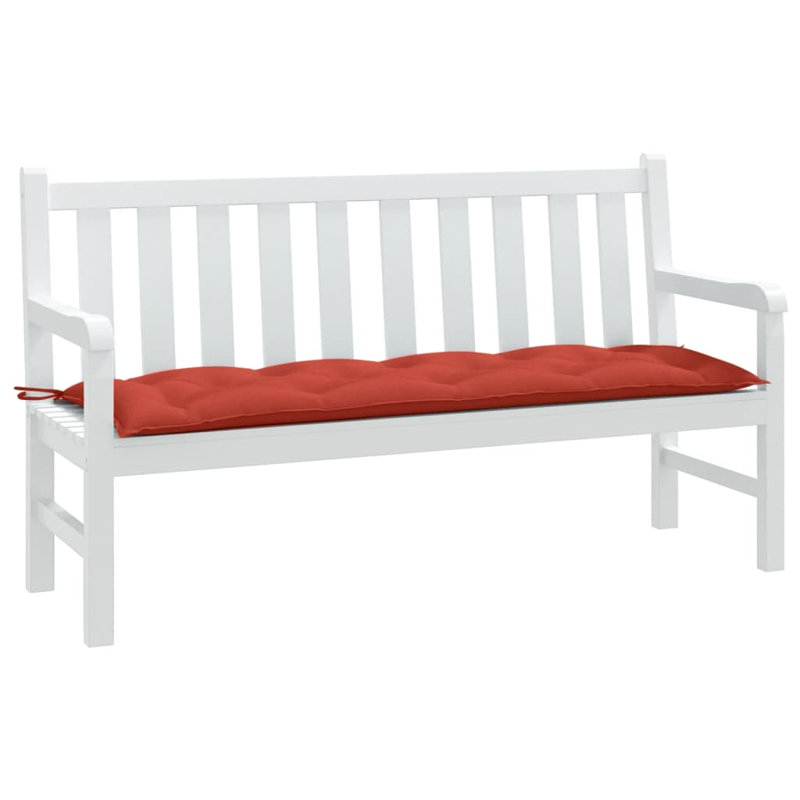 Ebern Designs Garden Bench Cushion 2.8" Fabric, 59.1" W x 19.7" D, Melange Red