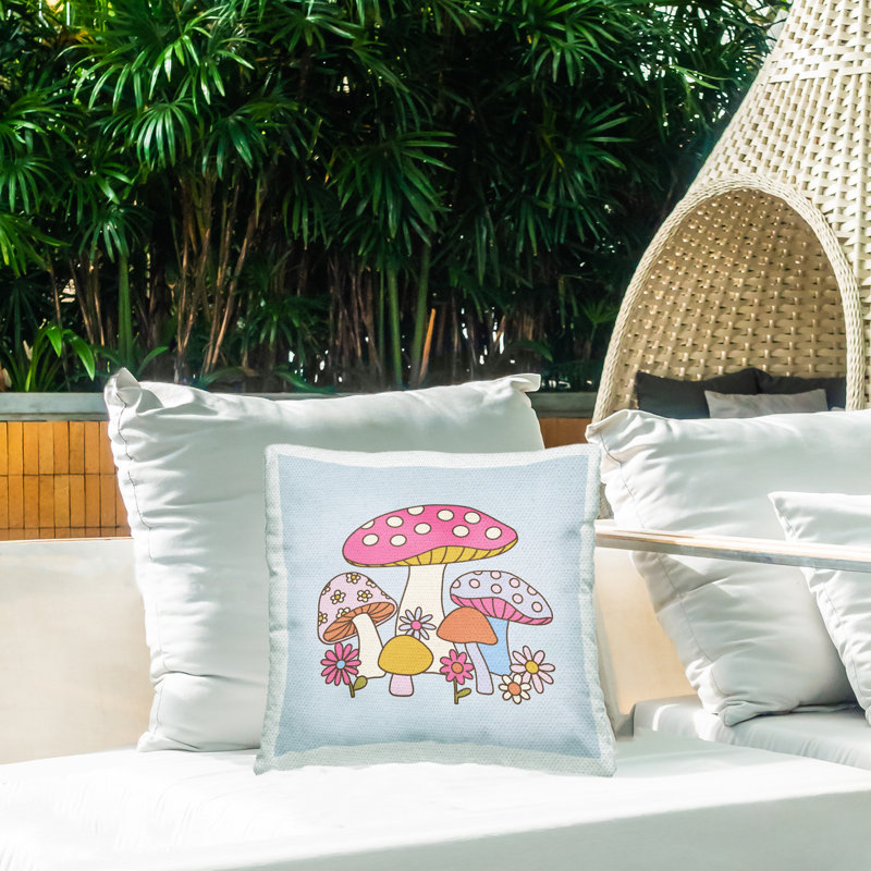 Floral Outdoor Throw Pillow