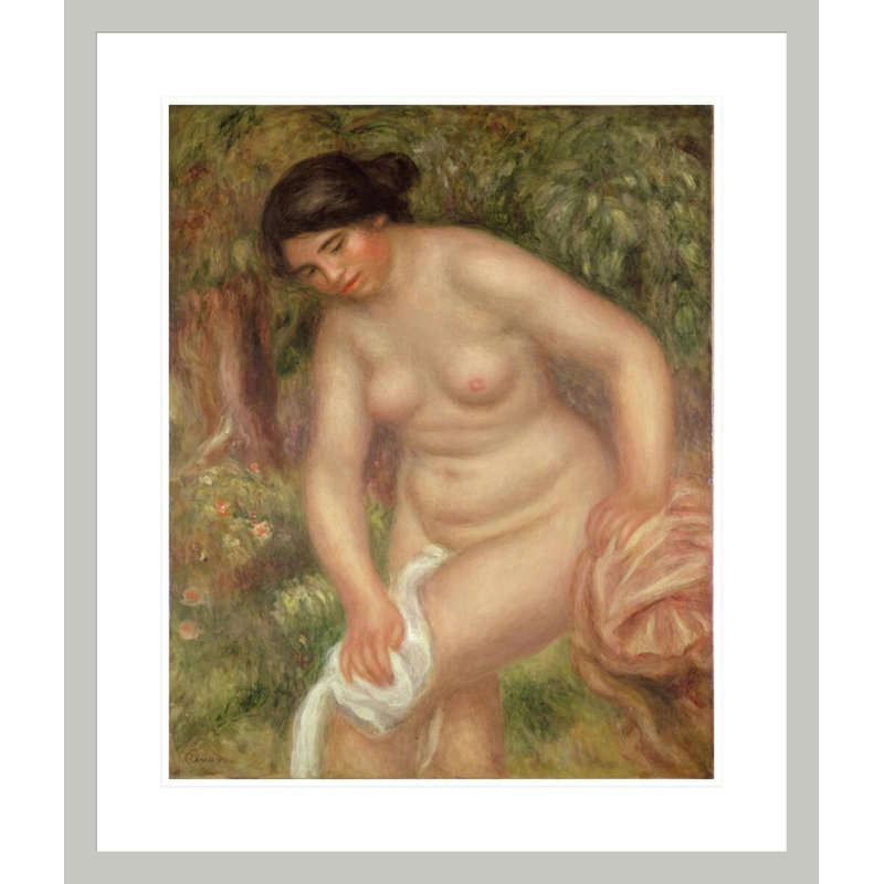 Bather drying herselfPierre-Auguste Renoir -Framed Giclee Print, 27.52" H x 23.5" W