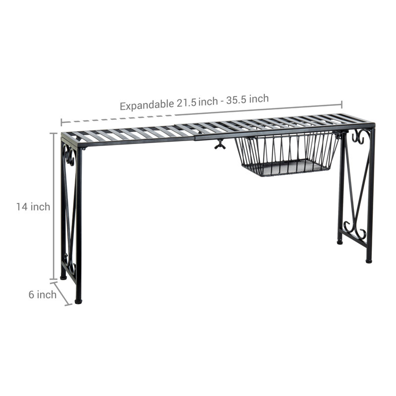 Égouttoir à vaisselle extensible sur l'évier, Noir