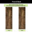 Porte en bois de pin massif non assemblé avec design H rustique noir H Design-71797992-71797988