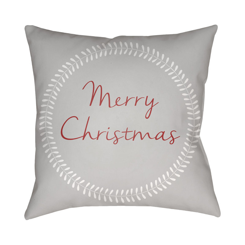Reversible Throw Pillow, 20" H x 20" W x 4" D, Red