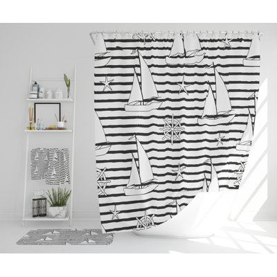 Nesa Polyester Shower Curtain Set