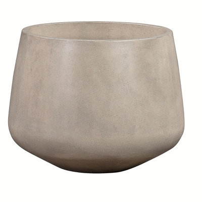 Pot rond rond en béton blanc pour l'intérieur ou l'extérieur