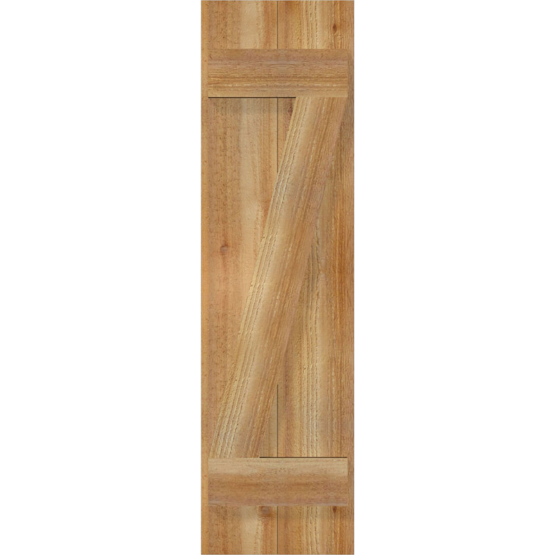 TimberCraft 5 3/8 "planches jointes avec n-lattes avec barre en Z, cèdre rouge de l'Ouest (par paire), 10 3/4 po, 39 po