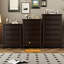 Armoire d'appoint en bois massif de couleur noyer noir