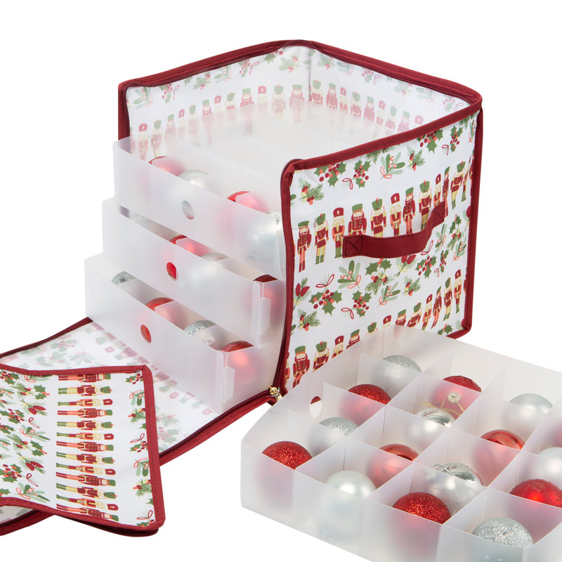 Rangement pour ornements de Noël, H 11,81 po x l 11,81 po x P 11,81 po