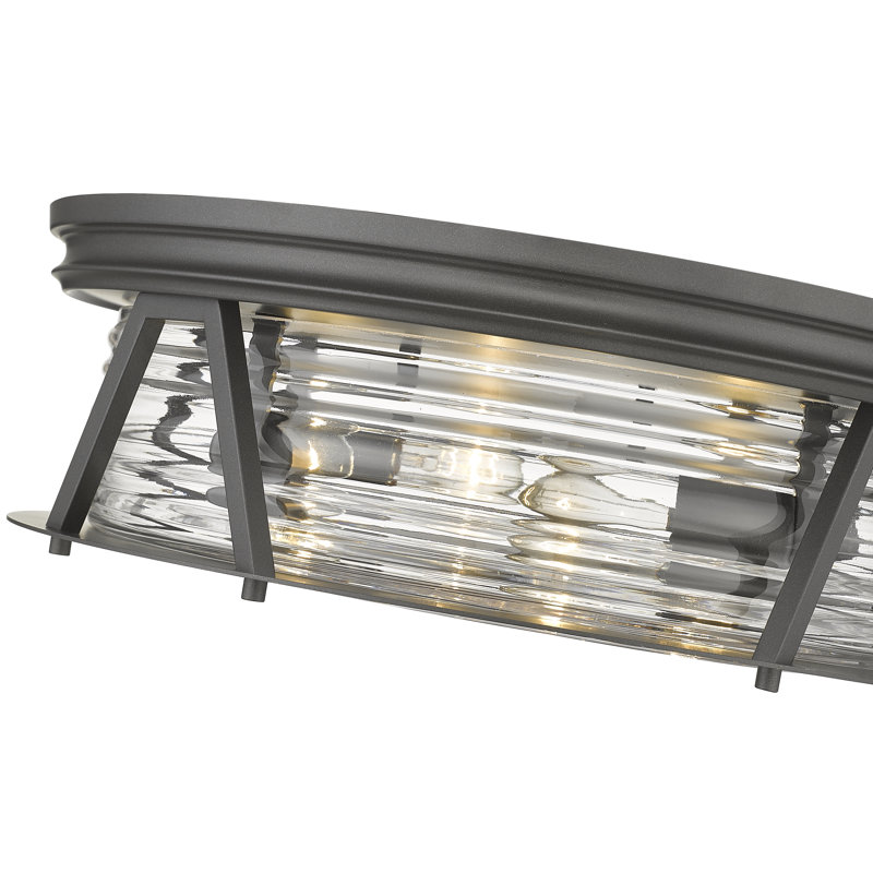 Smithies Glass Flush Mount, Bronze